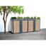 Mülltonnenbox 'Planta' bepflanzbar anthrazit/Holzoptik 84 x 264 x 124 cm