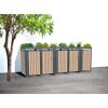 Mülltonnenbox 'Planta' bepflanzbar anthrazit/Holzoptik 84 x 332 x 124 cm