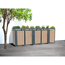 Mülltonnenbox 'Planta' bepflanzbar anthrazit/Holzoptik 84 x 332 x 124 cm