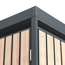 Mülltonnenbox 'Planta' bepflanzbar anthrazit/Holzoptik 84 x 332 x 124 cm