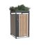 Mülltonnenbox 'Planta' bepflanzbar anthrazit/Holzoptik 84 x 68 x 124 cm