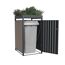 Mülltonnenbox 'Planta' bepflanzbar anthrazit/Holzoptik 84 x 68 x 124 cm