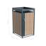 Mülltonnenbox 'Planta' bepflanzbar anthrazit/Holzoptik 84 x 68 x 124 cm