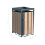 Mülltonnenbox 'Planta' bepflanzbar anthrazit/Holzoptik 84 x 68 x 124 cm