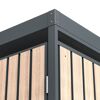 Mülltonnenbox 'Planta' bepflanzbar anthrazit/Holzoptik 84 x 200 x 124 cm