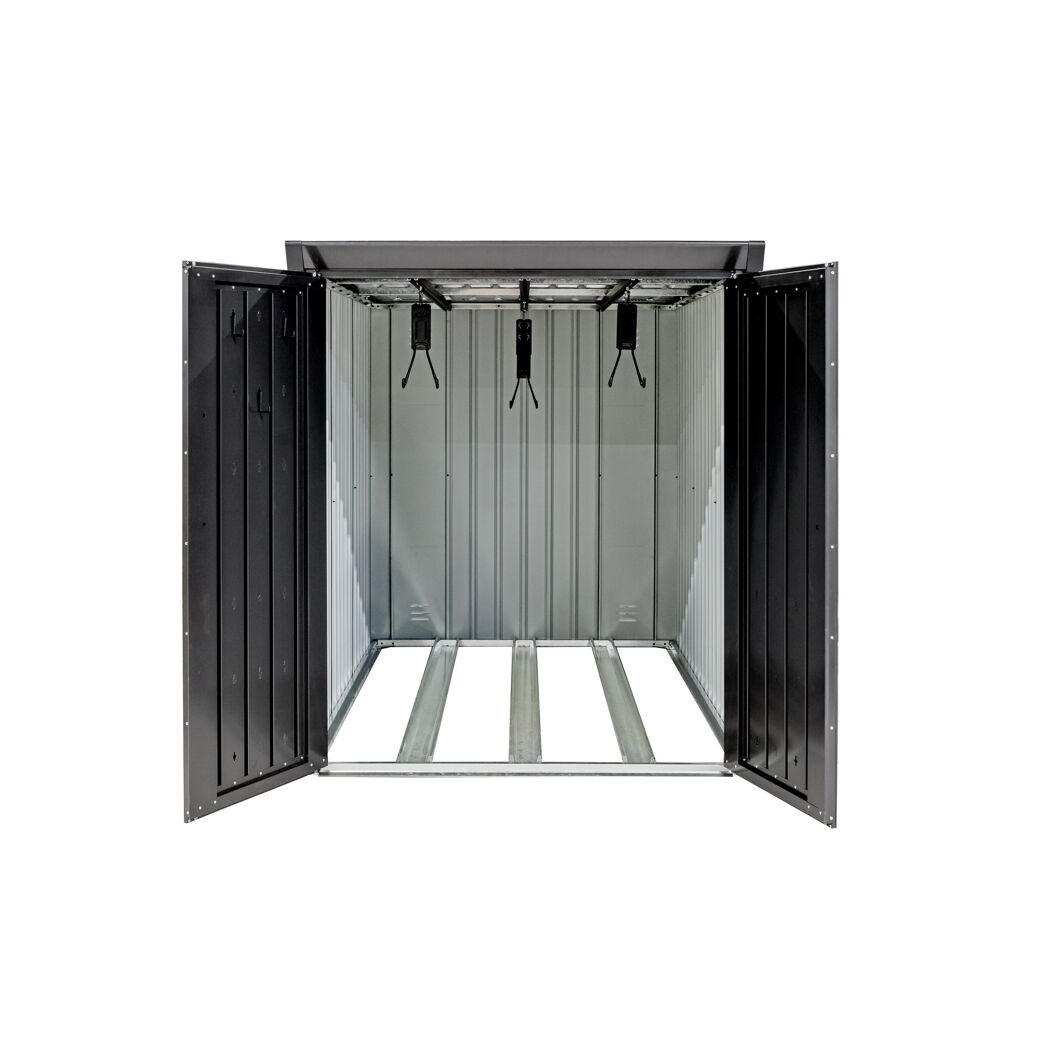 Fahrradgarage 'Velos 2' Metall schwarz 133 x 222 x 151 cm
