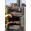 Terrassenofen 'Vento Plus' schwarz 50 x 50 x 150 cm mit Pizzaofen