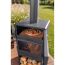 Terrassenofen 'Vento Plus' schwarz 50 x 50 x 150 cm mit Pizzaofen