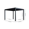 Pergola 'Grand Tuscan 1012' Aluminium anthrazit 310 x 370 x 256 cm