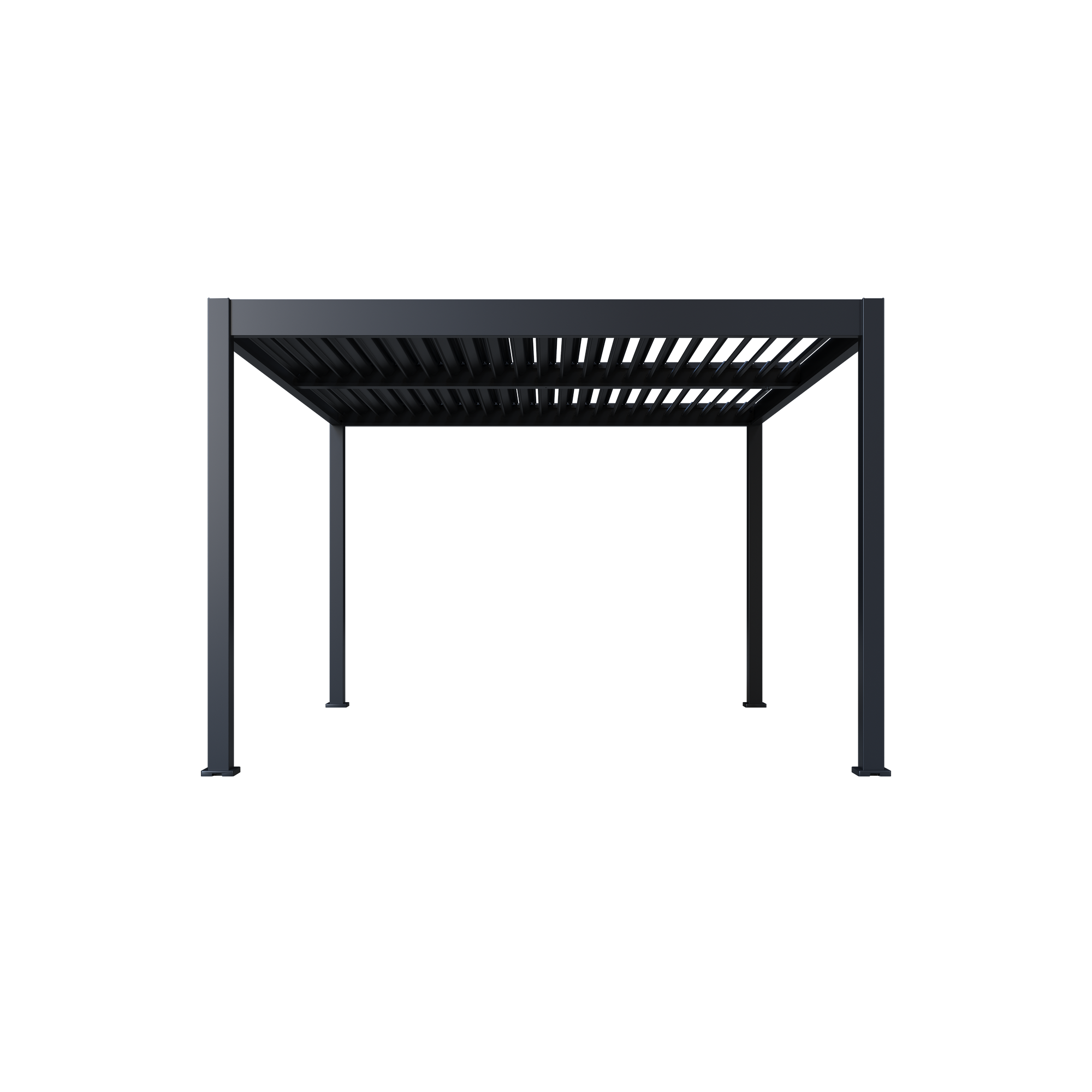 Pergola 'Grand Tuscan 1214' Aluminium anthrazit 370 x 433 x 256 cm