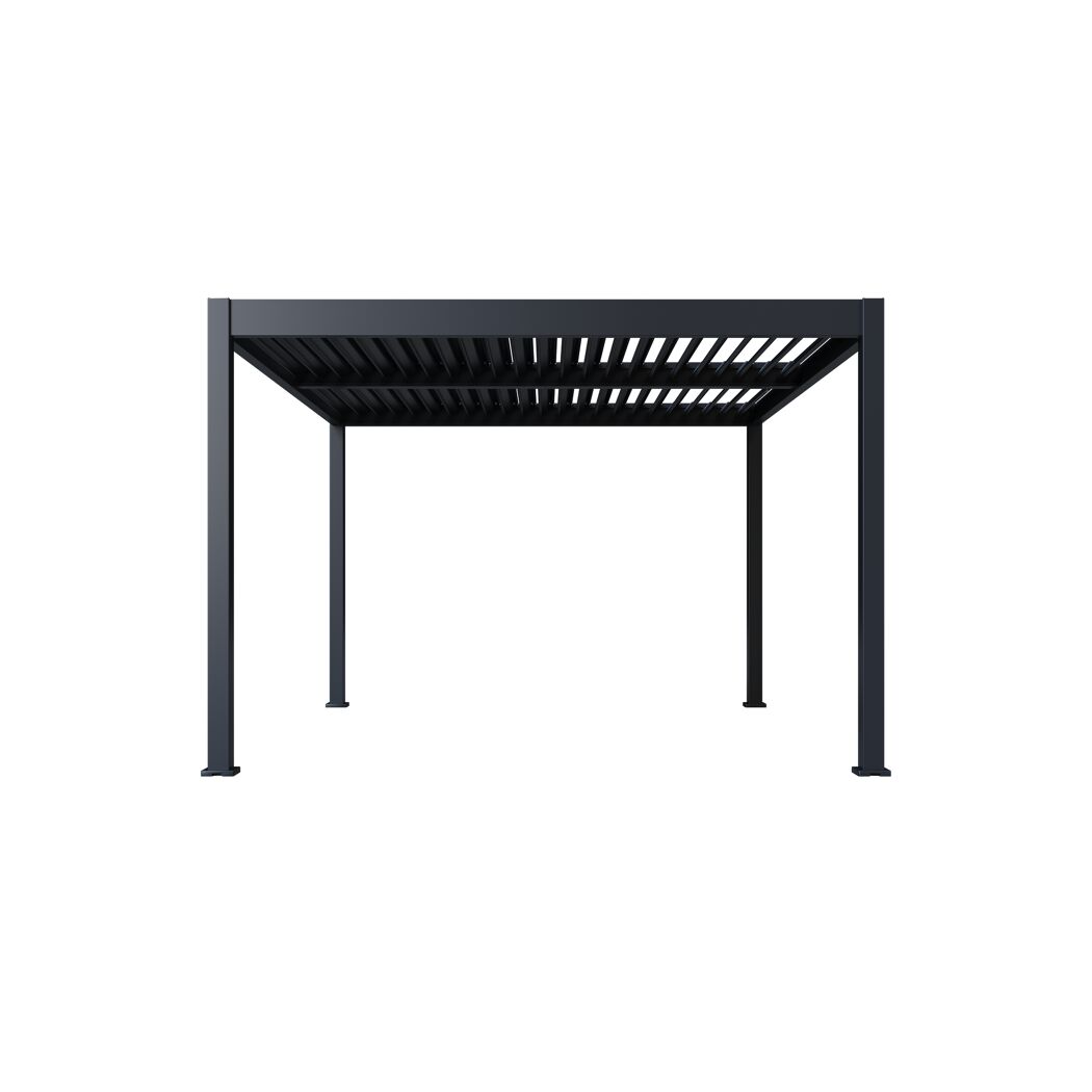 Pergola 'Grand Tuscan 1214' Aluminium anthrazit 370 x 433 x 256 cm