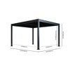 Pergola 'Grand Tuscan 1214' Aluminium anthrazit 370 x 433 x 256 cm