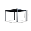 Pergola 'Grand Tuscan 1214' Aluminium anthrazit 370 x 433 x 256 cm