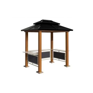 Grillpavillon 'Maui' Holzoptik 158 x 249 x 278 cm