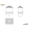 Grillpavillon 'Maui' Holzoptik 158 x 249 x 278 cm