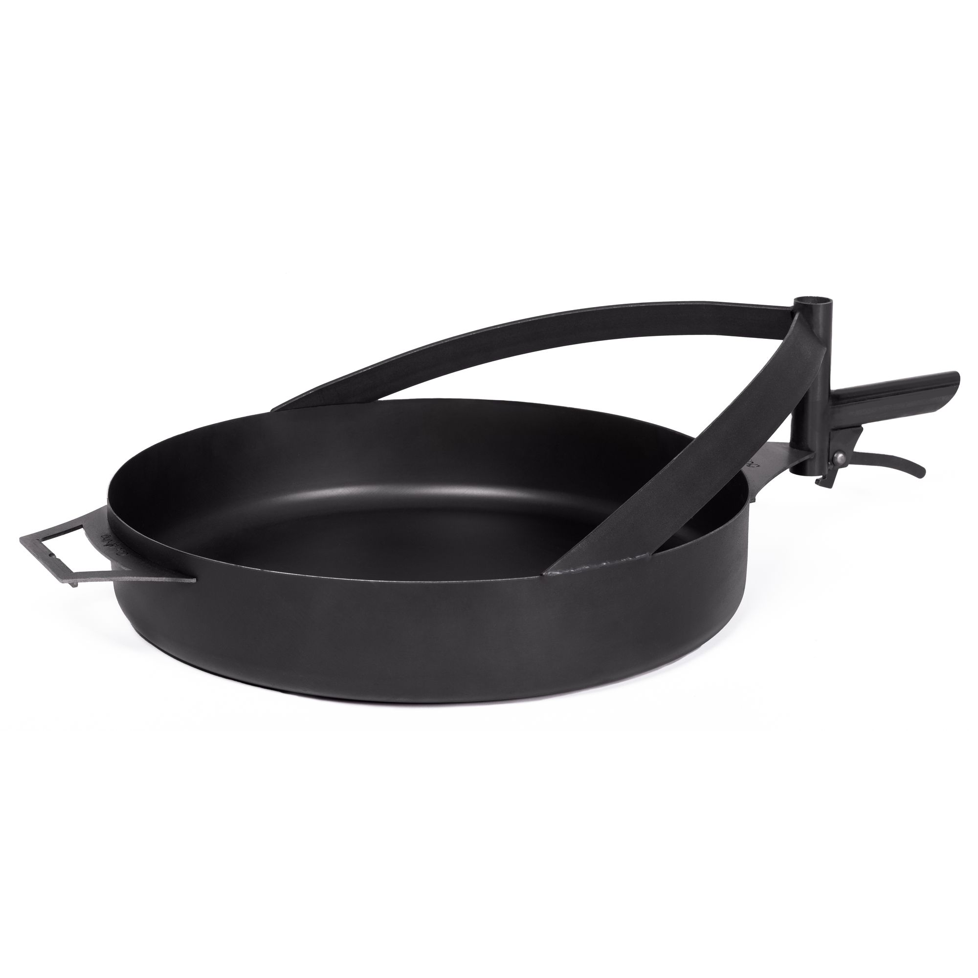 Grillpfanne Rohstahl Ø 50 cm schwarz