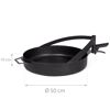 Grillpfanne Rohstahl Ø 50 cm schwarz