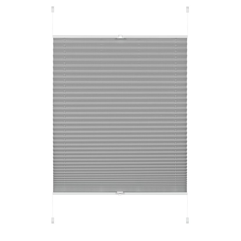 EasyFix-Plissee 'Greta' steingrau 80 x 130 cm 7-teilig