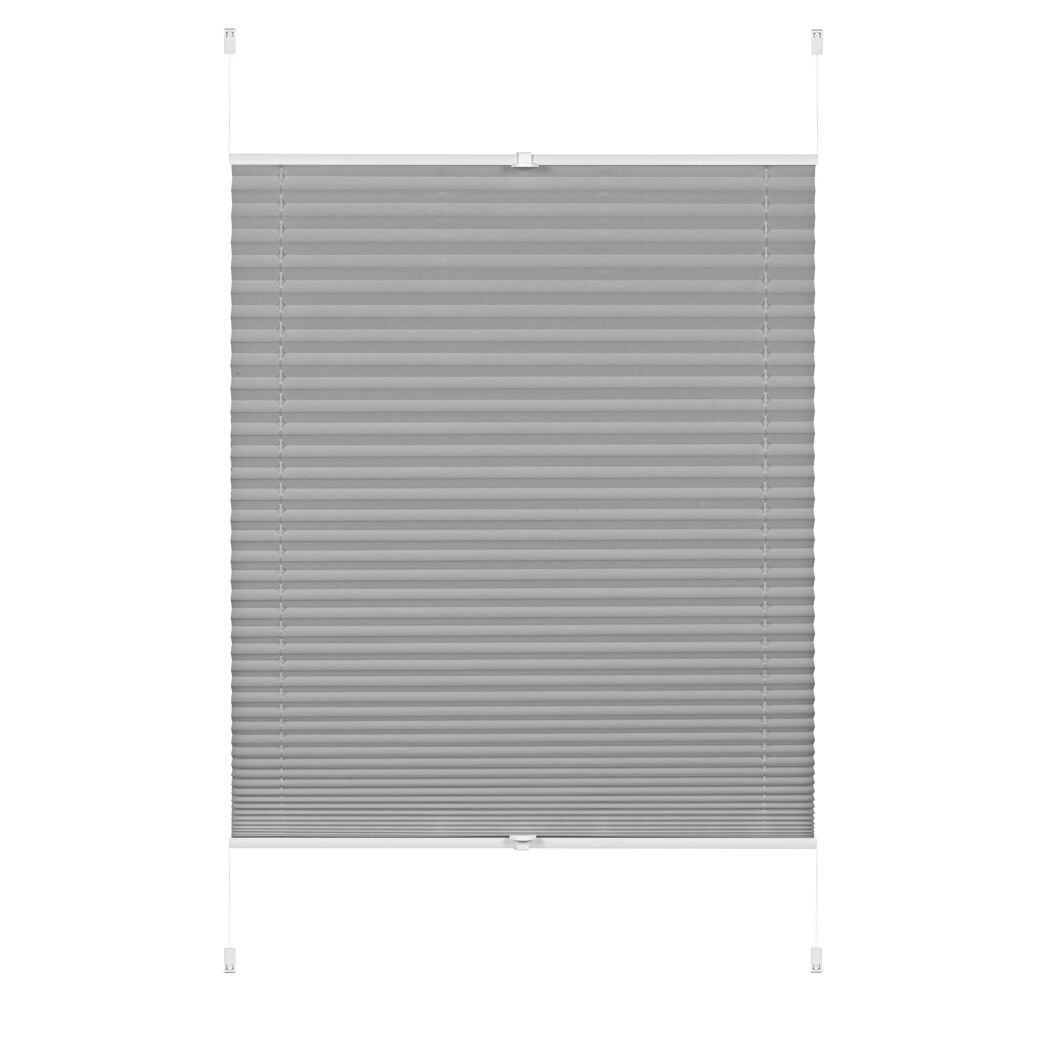 EasyFix-Plissee 'Greta' steingrau 90 x 130 cm 7-teilig