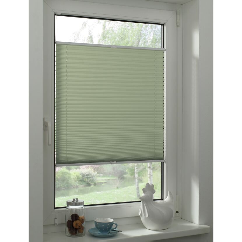 EasyFix-Plissee 'Greta' mintgrün 60 x 130 cm 7-teilig
