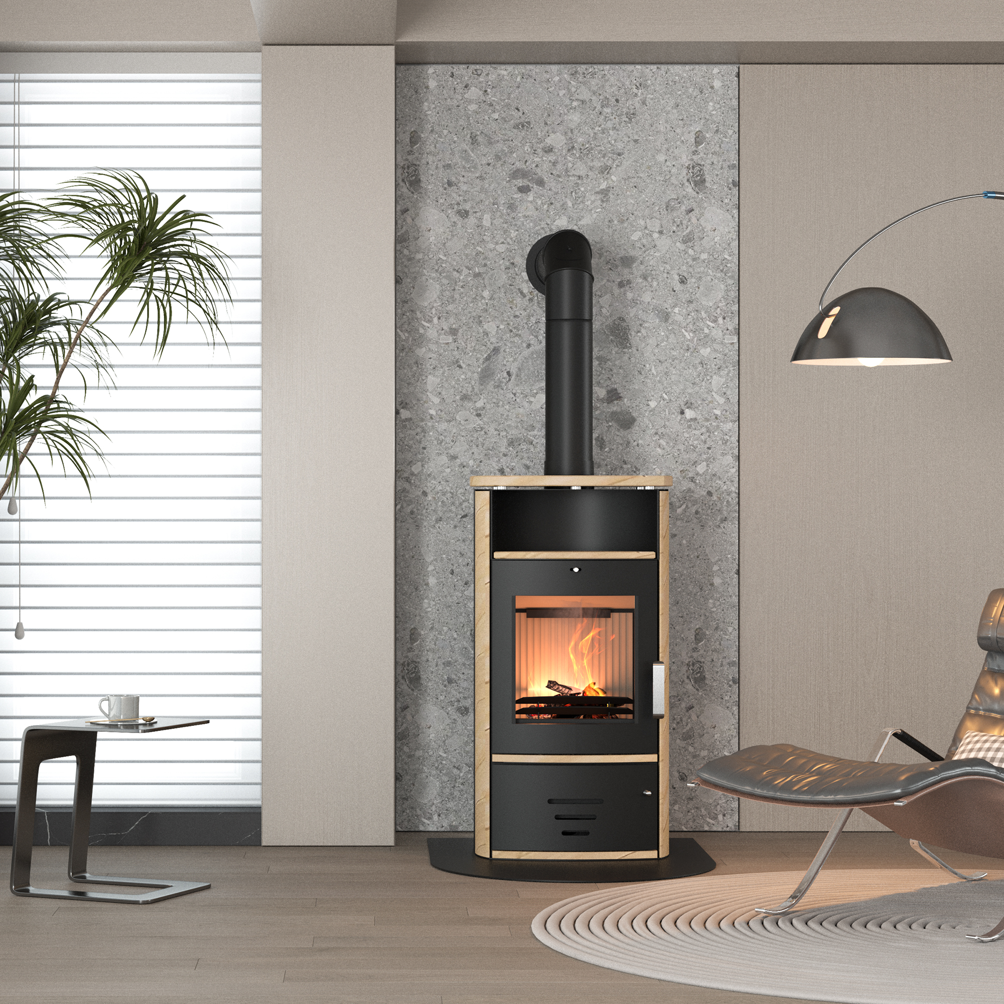 Kaminofen 'Modena 4.0 STS' schwarz 6,5 kW