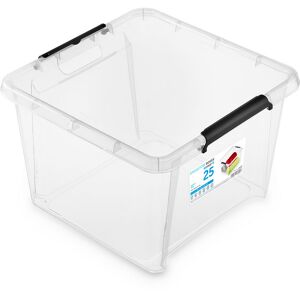 Aufbewahrungsbox 'SimpleStore' mit Deckel transparent 39 x 26 x 39 cm 25 l