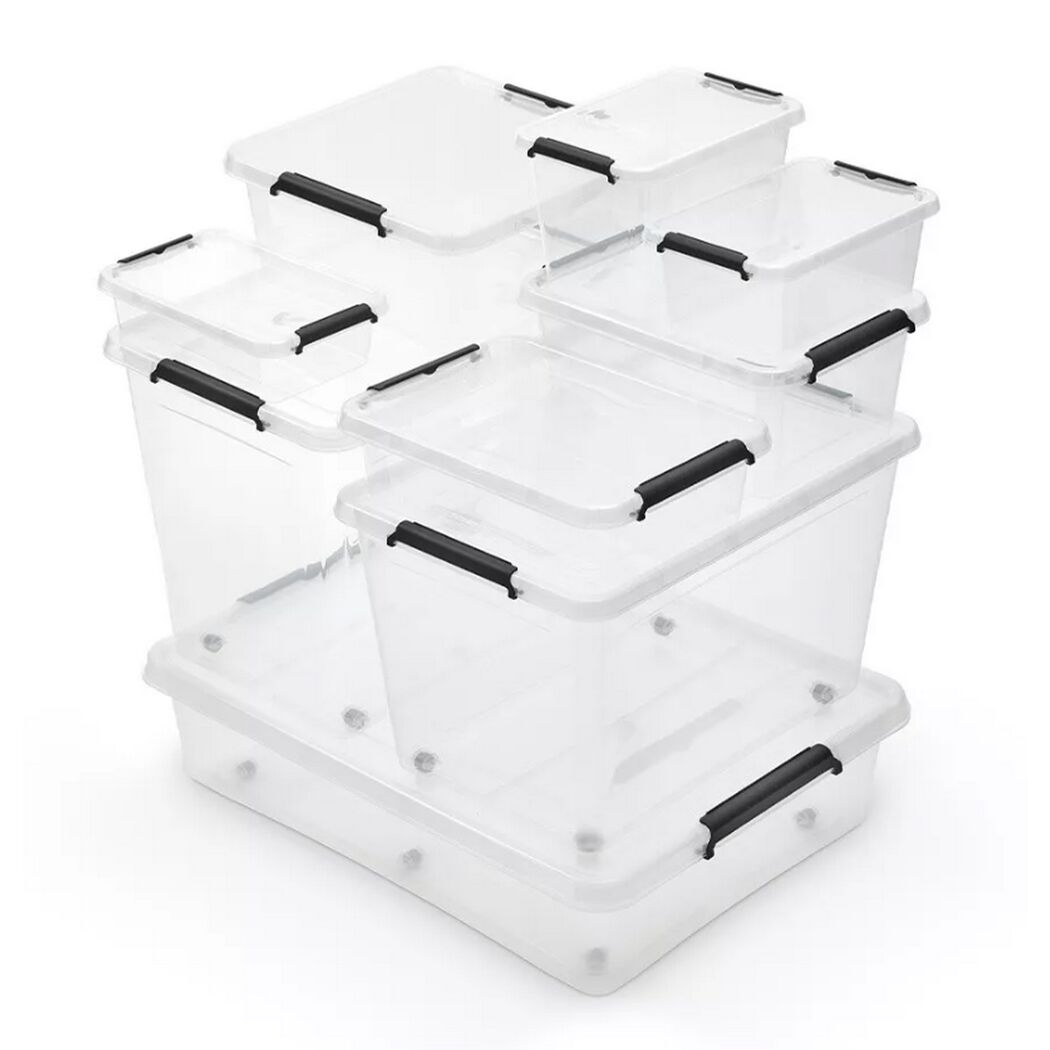 Aufbewahrungsbox 'SimpleStore' mit Deckel transparent 39 x 26 x 39 cm 25 l