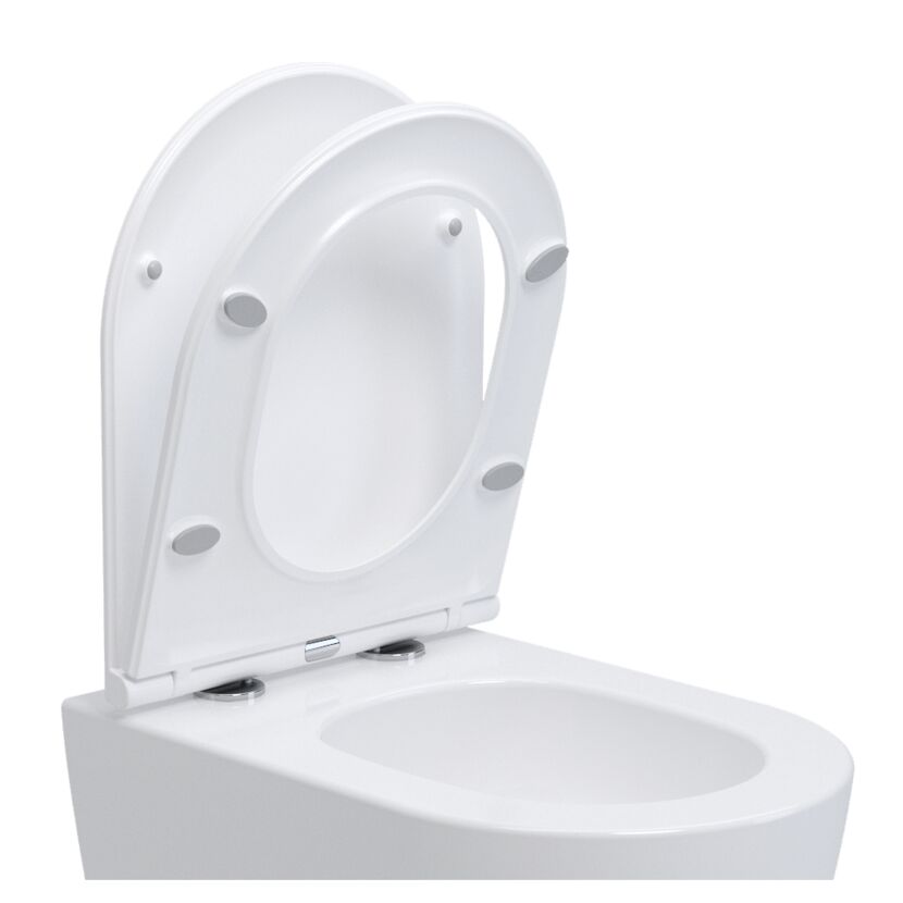 WC-Sitz 'Berlin' mit Absenkautomatik weiß Duroplast
