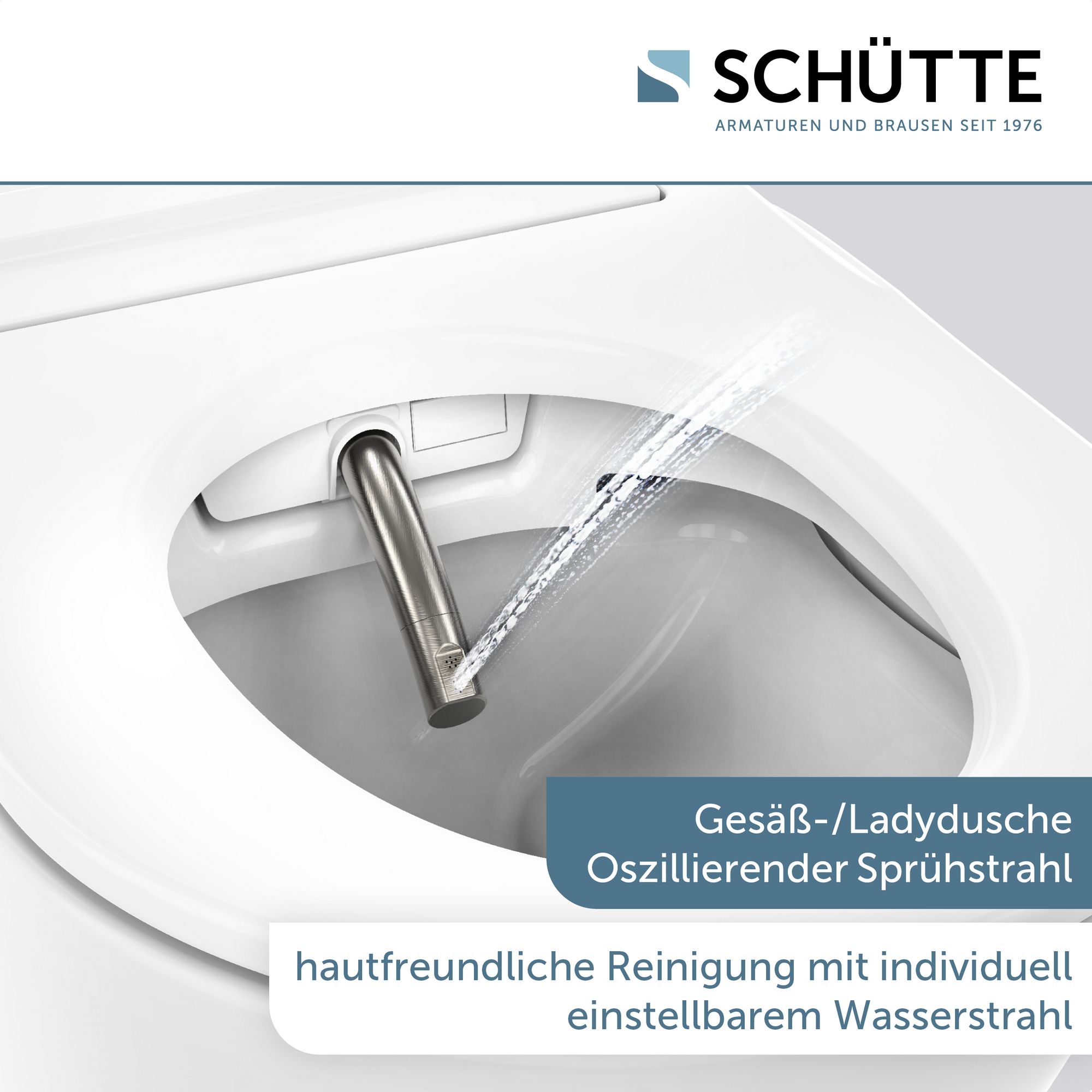 Dusch-WC 'Cesari Premium' weiß spülrandlos LED-Nachtlicht