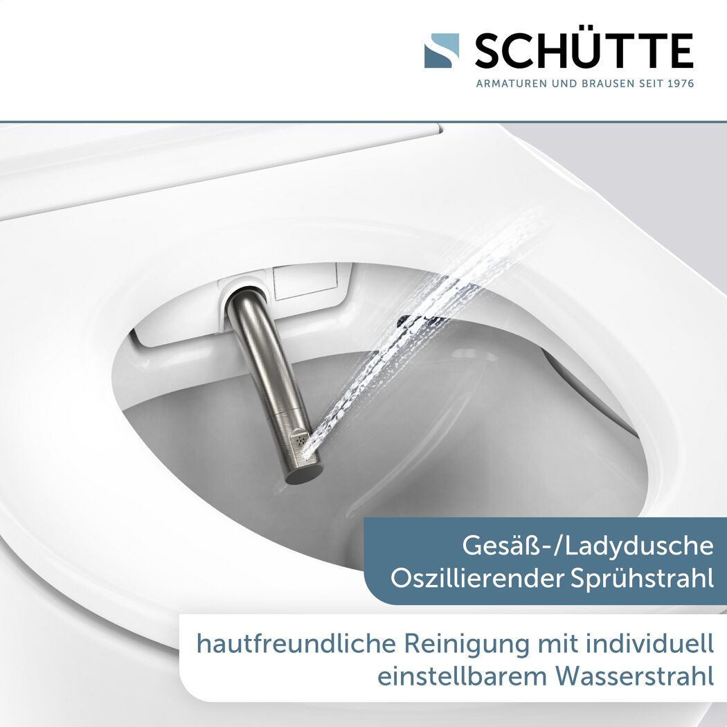 Dusch-WC spülrandlos 'Cesari Premium' weiß mit LED-Nachtlicht