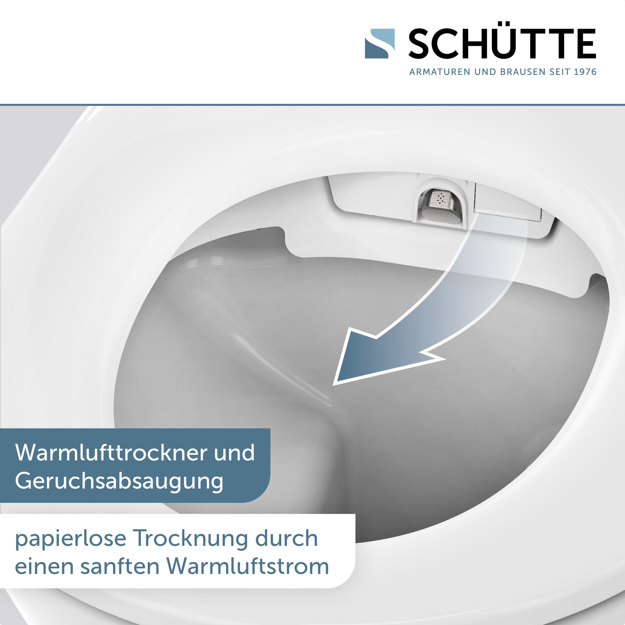 Dusch-WC 'Cesari Premium' weiß spülrandlos LED-Nachtlicht