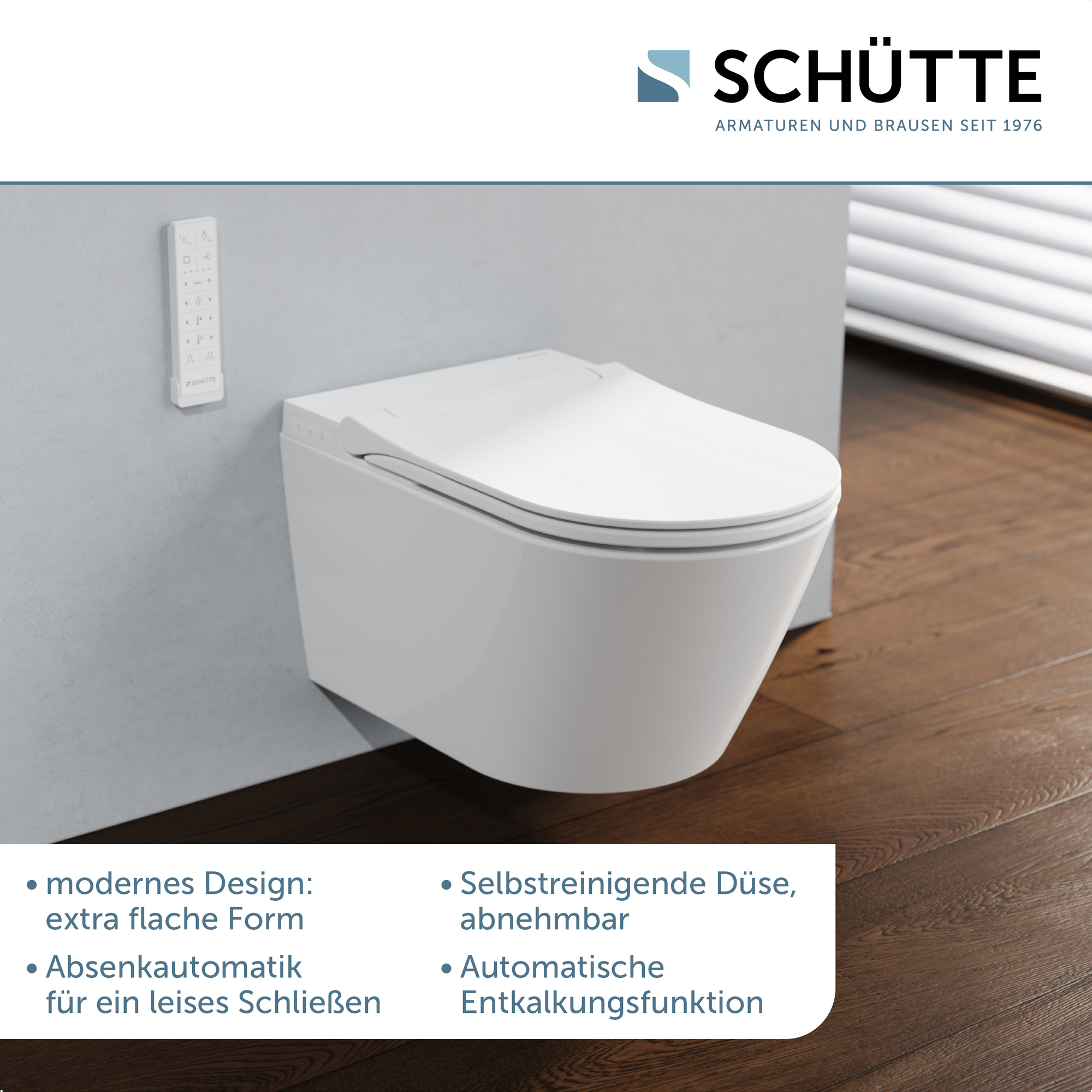 Dusch-WC 'Cesari Premium' weiß spülrandlos LED-Nachtlicht