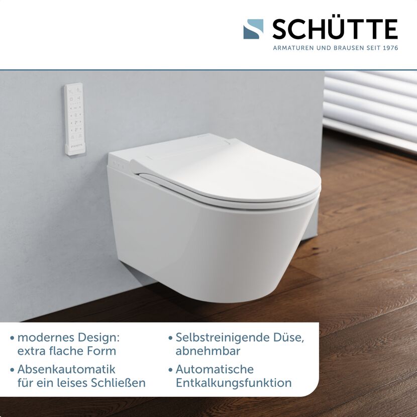 Dusch-WC spülrandlos 'Cesari Premium' weiß mit LED-Nachtlicht