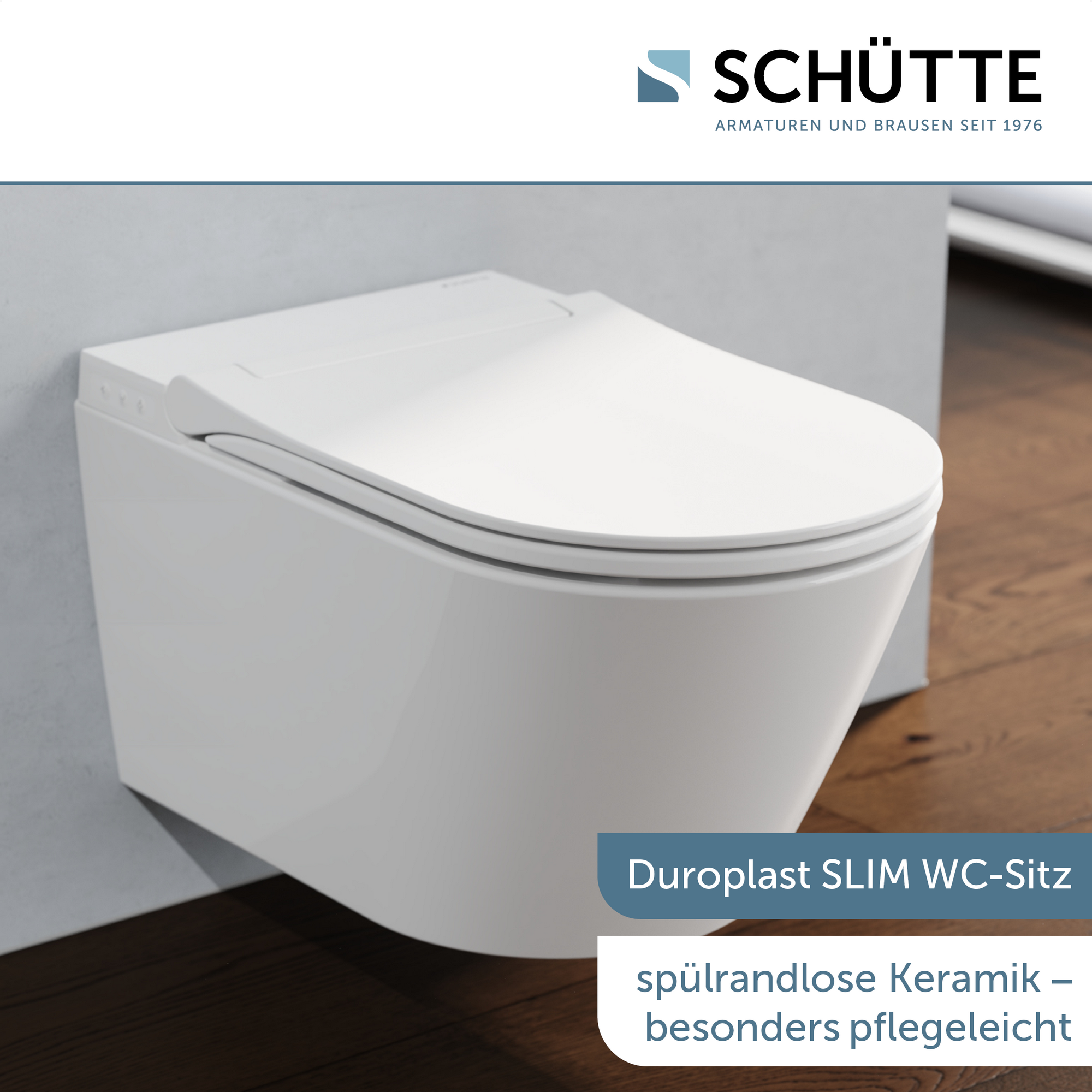 Dusch-WC 'Cesari Premium' weiß spülrandlos LED-Nachtlicht