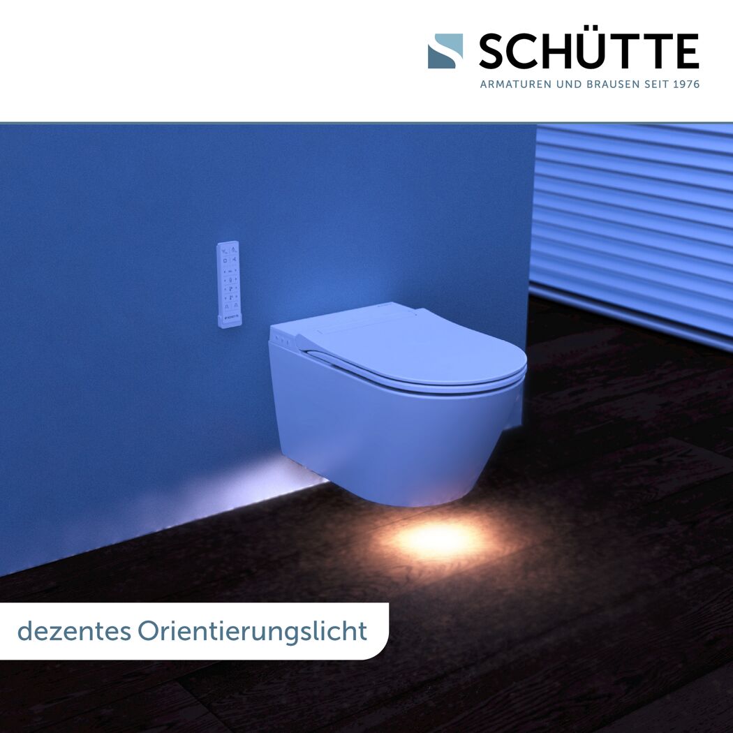 Dusch-WC spülrandlos 'Cesari Premium' weiß mit LED-Nachtlicht
