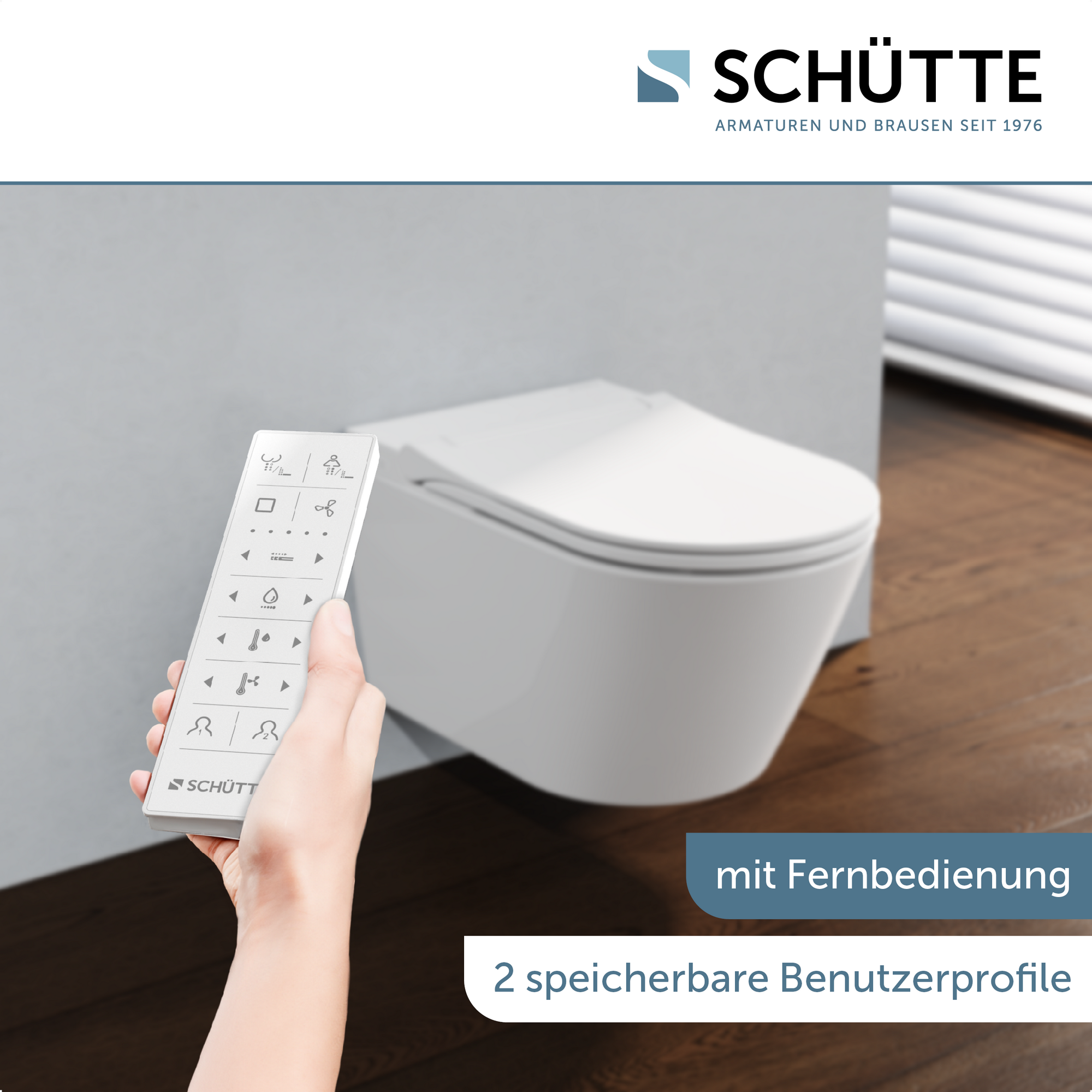 Dusch-WC 'Cesari Premium' weiß spülrandlos LED-Nachtlicht