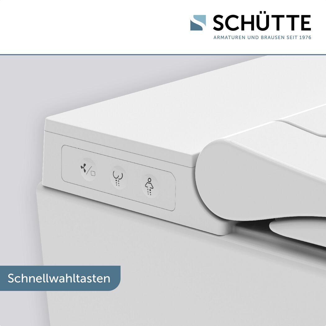 Dusch-WC spülrandlos 'Cesari Premium' weiß mit LED-Nachtlicht