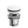 Design-Ablaufventil weiß 1 1/4" x 65 mm, mit Überlauf