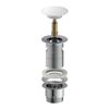 Design-Ablaufventil weiß 1 1/4" x 65 mm, mit Überlauf