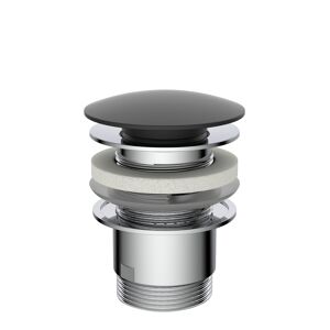 Design-Ablaufventil schwarz matt 1 1/4" x 65 mm, mit Überlauf