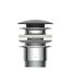 Design-Ablaufventil schwarz matt 1 1/4" x 65 mm, mit Überlauf