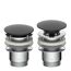 Design-Ablaufventil schwarz matt 1 1/4" x 65 mm, mit Überlauf