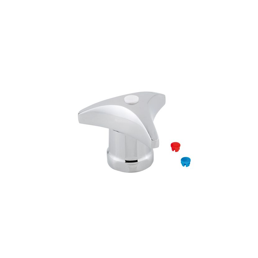 Trecorngriff verchromt für 3/8" Oberteil, Markierung blau/rot/weiß
