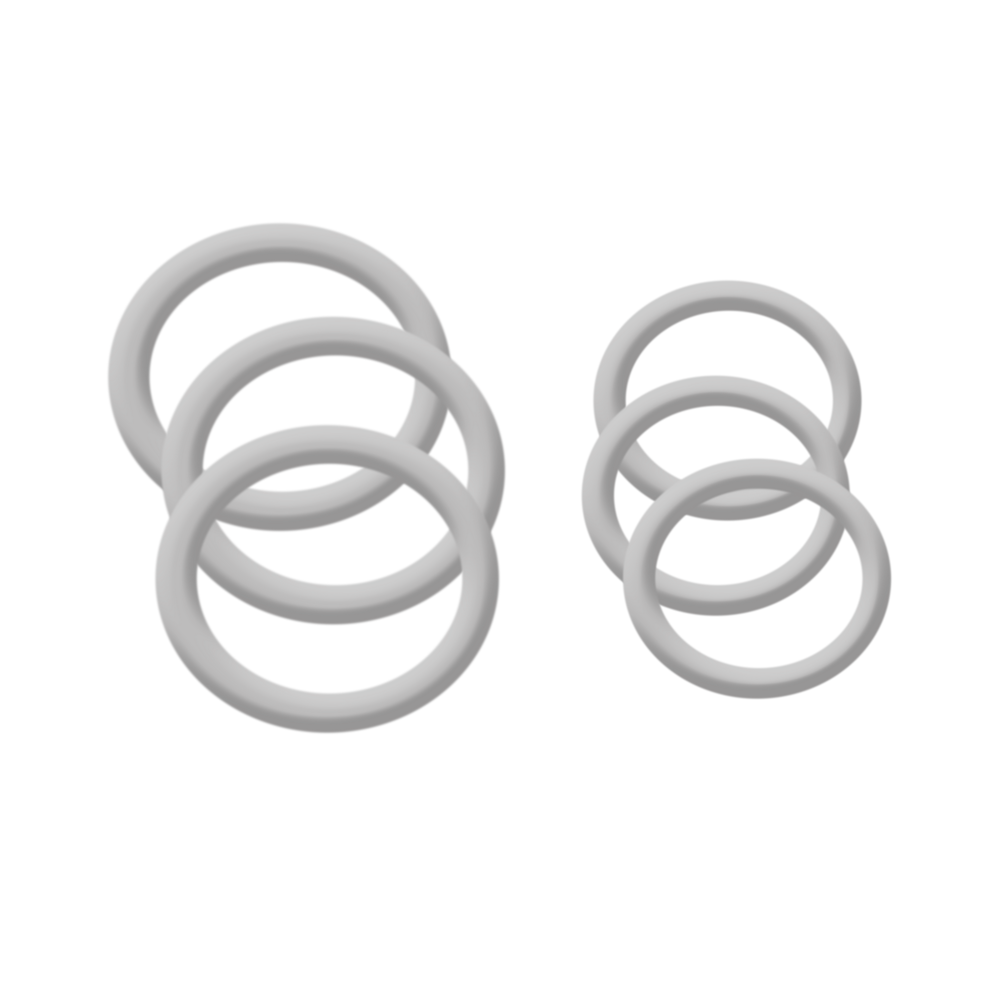 O-Ring Silikon für Armaturenanschluss mit AG M8/M10, 6-teilig