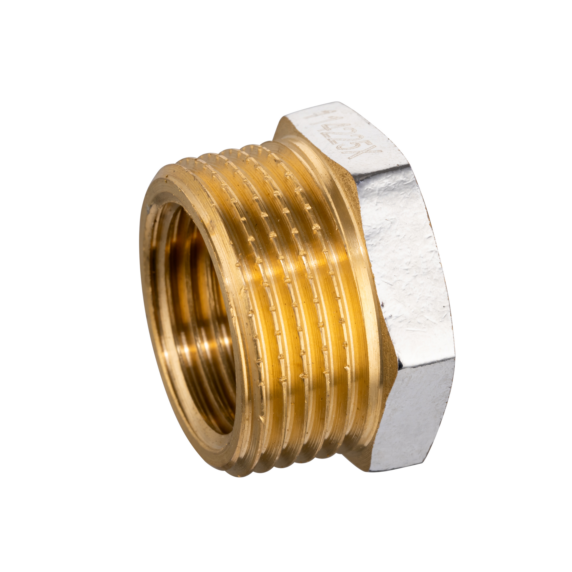 Reduzierstück Messing verchromt 3/4" AG x 3/8" IG