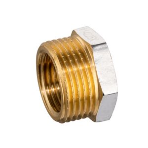 Reduzierstück Messing verchromt 3/4" AG x 3/8" IG