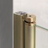 Drehtür 'Elana 2.0' mit Nebenteil für Nische, links goldfarben, 100 x 200 cm