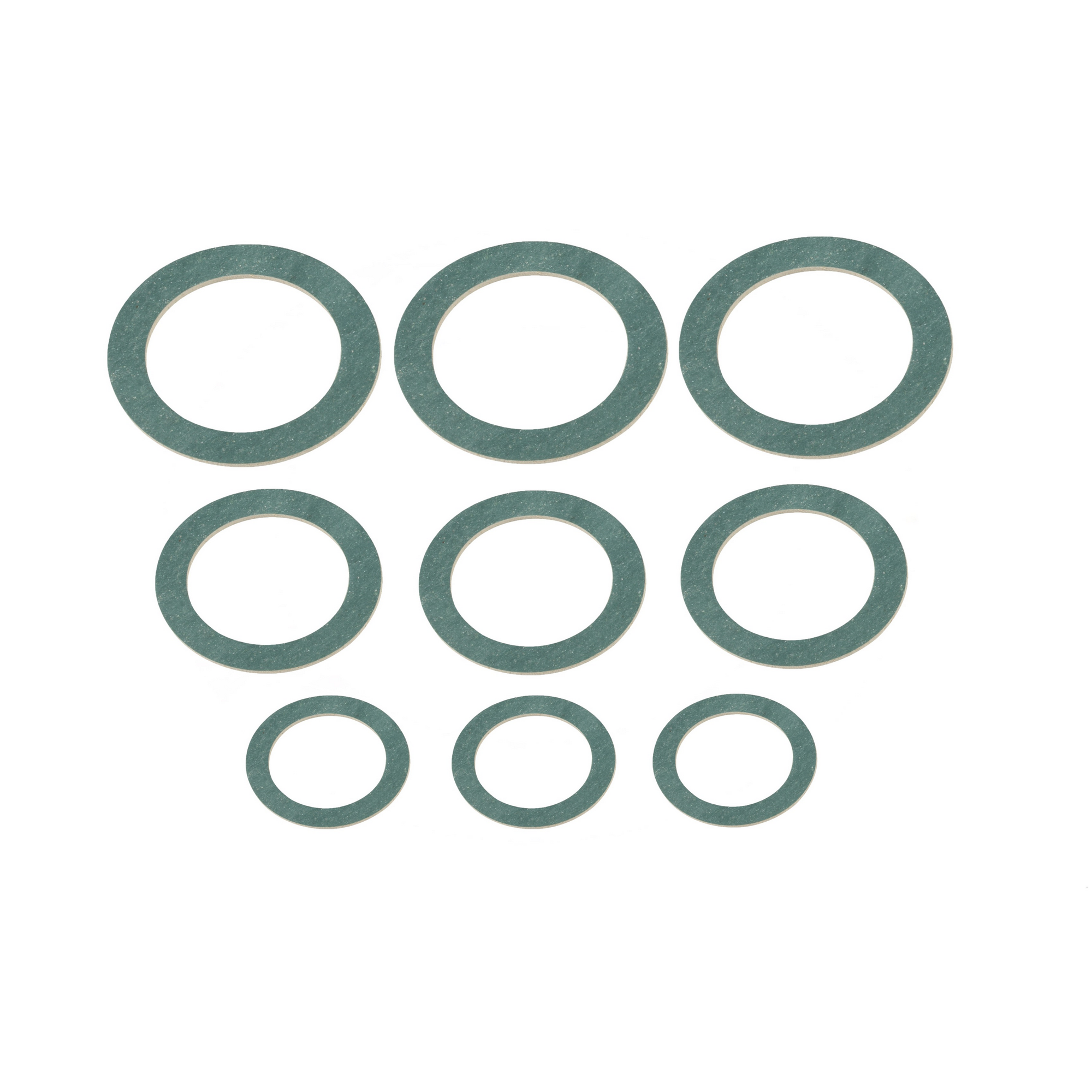 Verschraubungsdichtung HD Fiber Ø 10 x 15 x 2/11 x 18 x 2/15 x 24 x 2 mm, für 3/8"/ 1/2"/ 3/4", 9-teilig