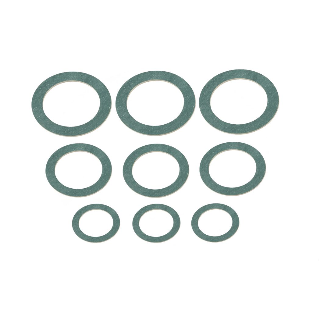 Verschraubungsdichtung HD Fiber Ø 10 x 15 x 2/11 x 18 x 2/15 x 24 x 2 mm, für 3/8"/ 1/2"/ 3/4", 9-teilig