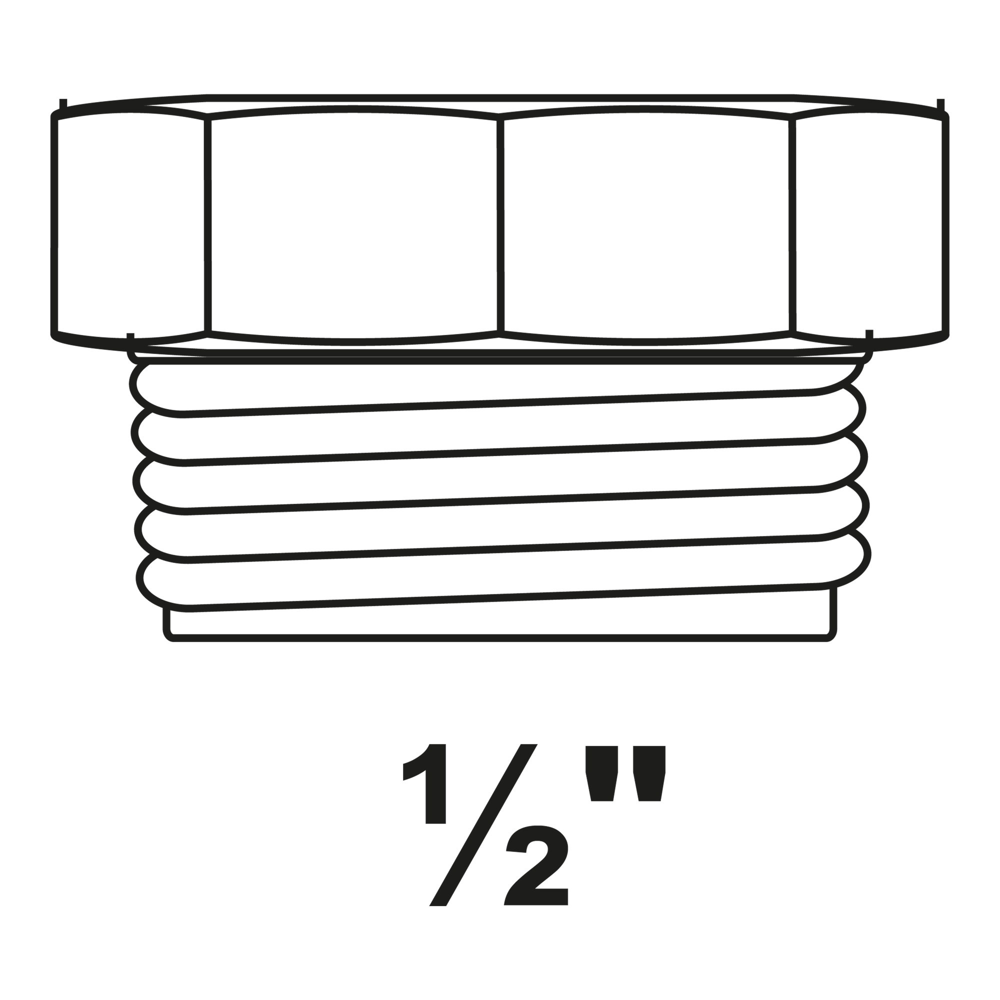 Blindstopfen vernickelt 1/2"
